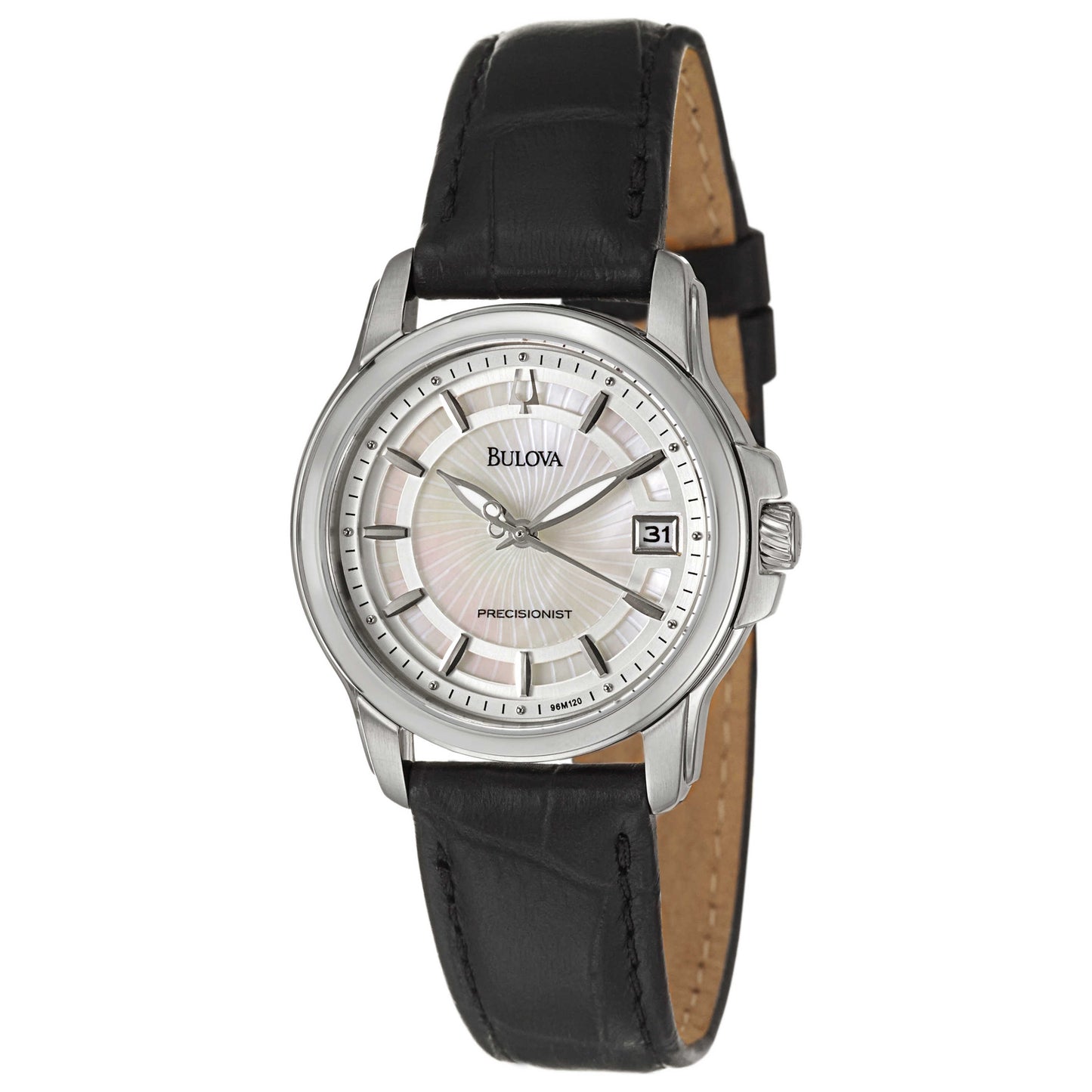 Front view of Bulova Precisionist Women's Japanese Quartz (Battery-Powered) Watch 96M120