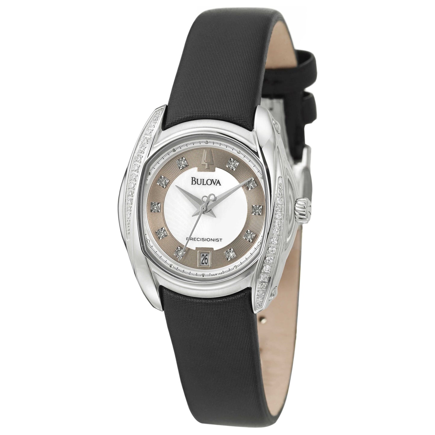 Front view of Bulova Precisionist Women's Japanese Quartz (Battery-Powered) Watch 96R140