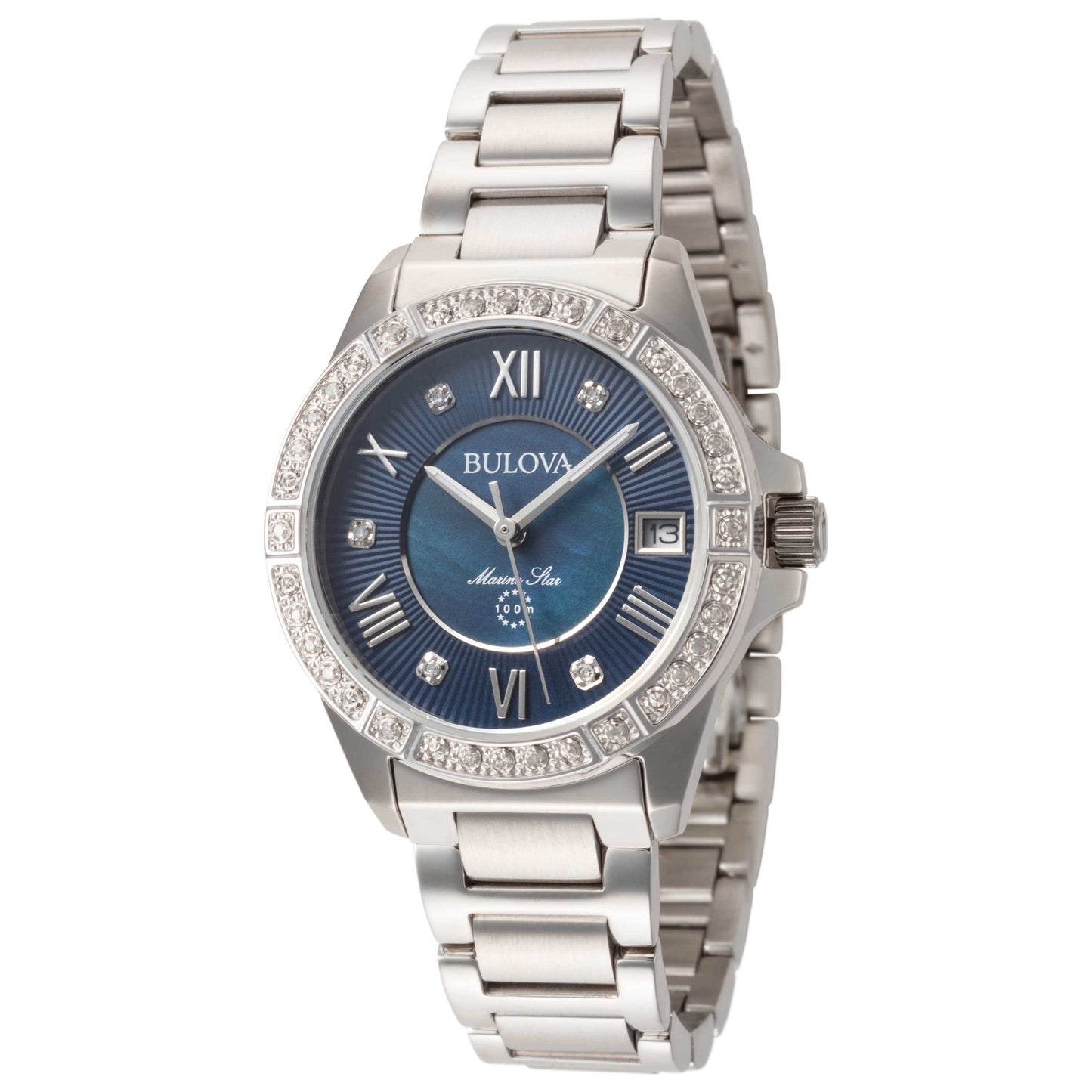 Front view of Bulova Marine Star Women's Quartz Watch 96R215