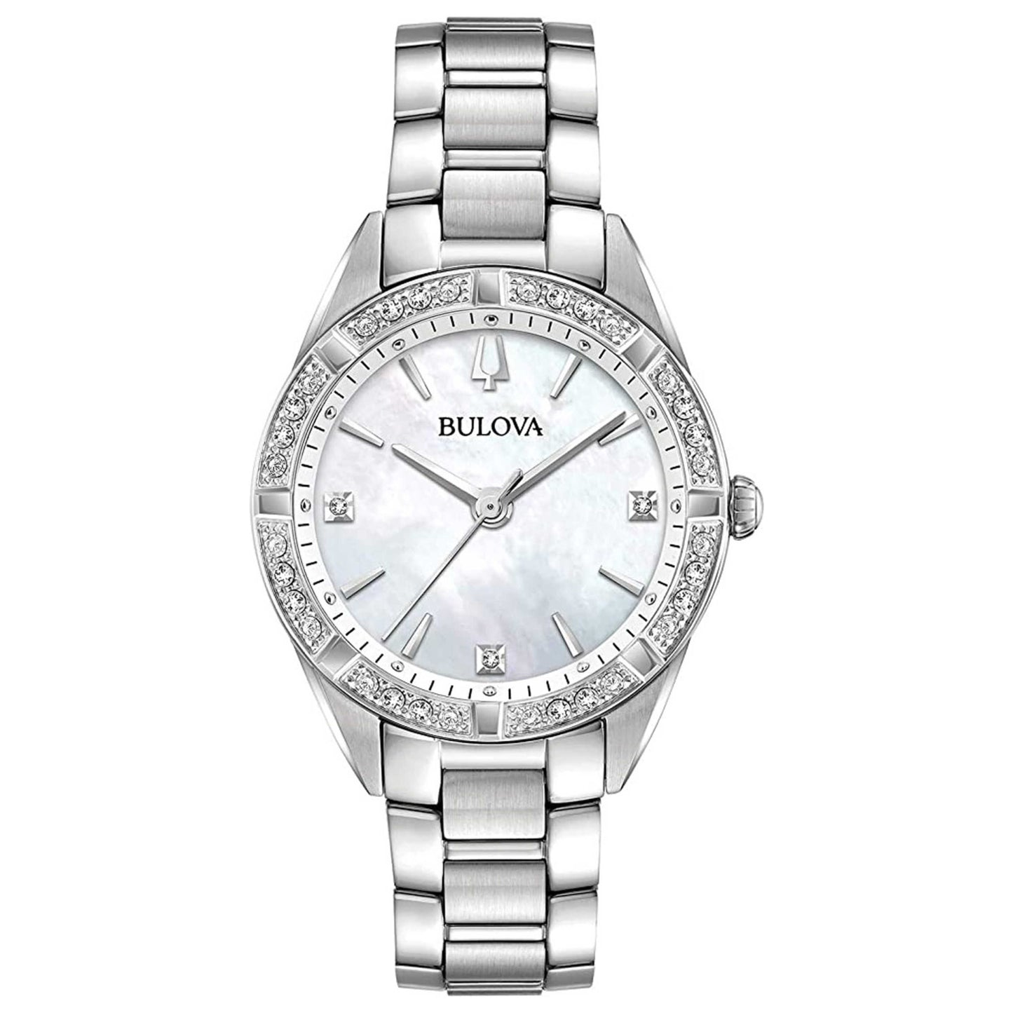 Front view of Bulova Diamond Women's Quartz Watch 96R228
