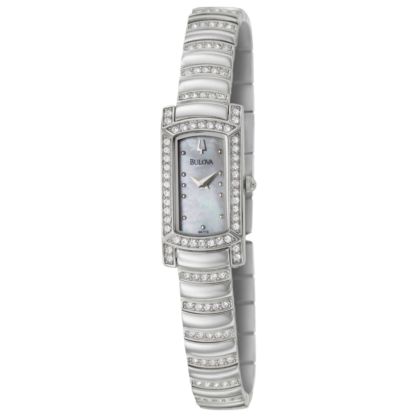 Front view of Bulova Crystal Women's Japanese Quartz (Battery-Powered) Watch 96T13