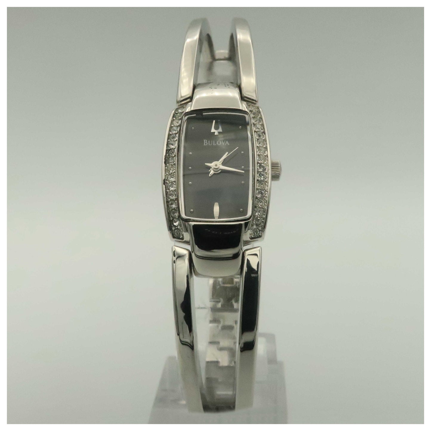 Front view of Bulova Crystal Women's Quartz Watch 96T35-PO