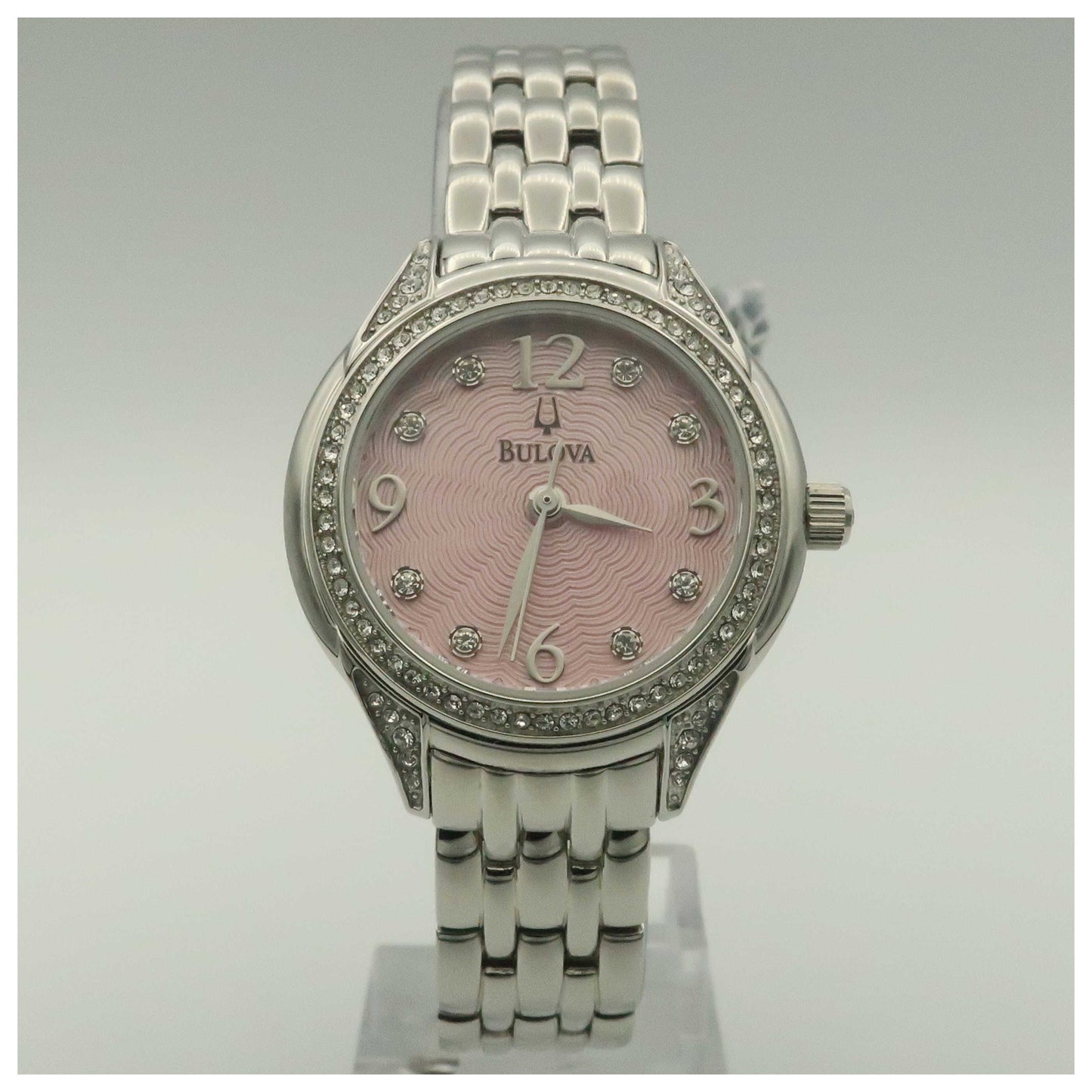 Front view of Bulova Crystal Women's Japanese Quartz (Battery-Powered) Watch 96X124-SDV