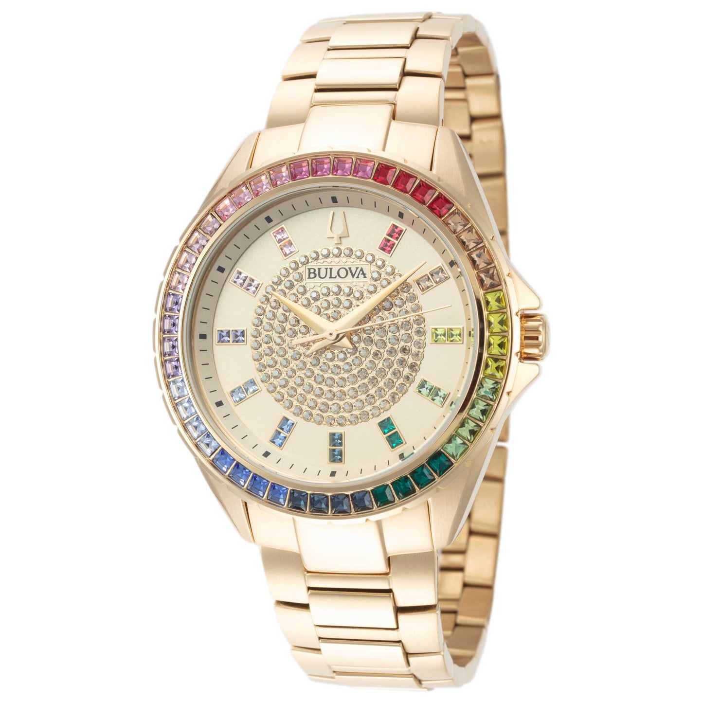 Front view of Bulova Crystal Phantom Men's Quartz Watch 97A179