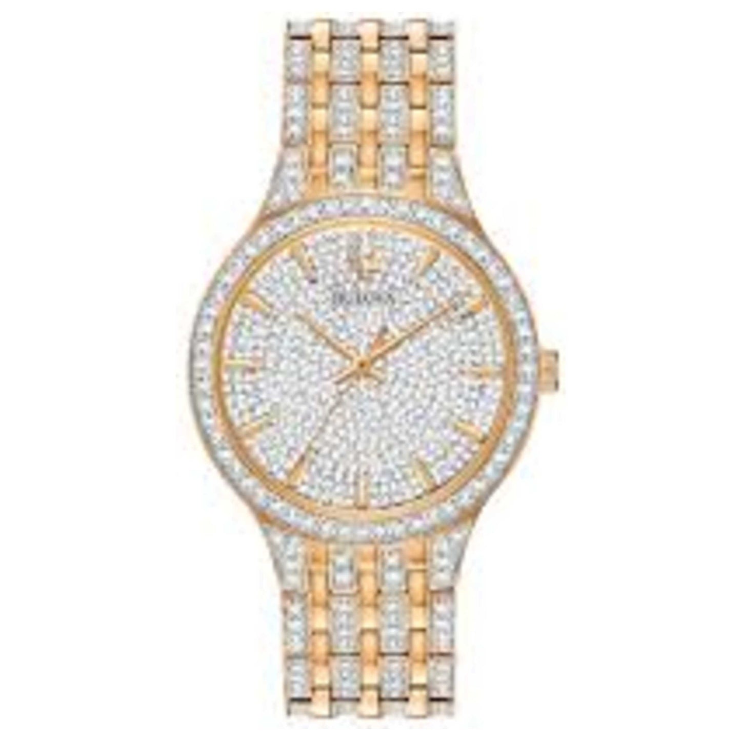 Front view of Bulova Crystal Phantom Men's Quartz Watch 98A229