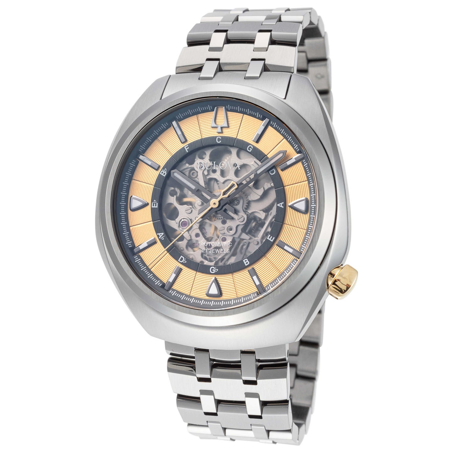Front view of Bulova Grammy Men's Automatic Watch 98A294