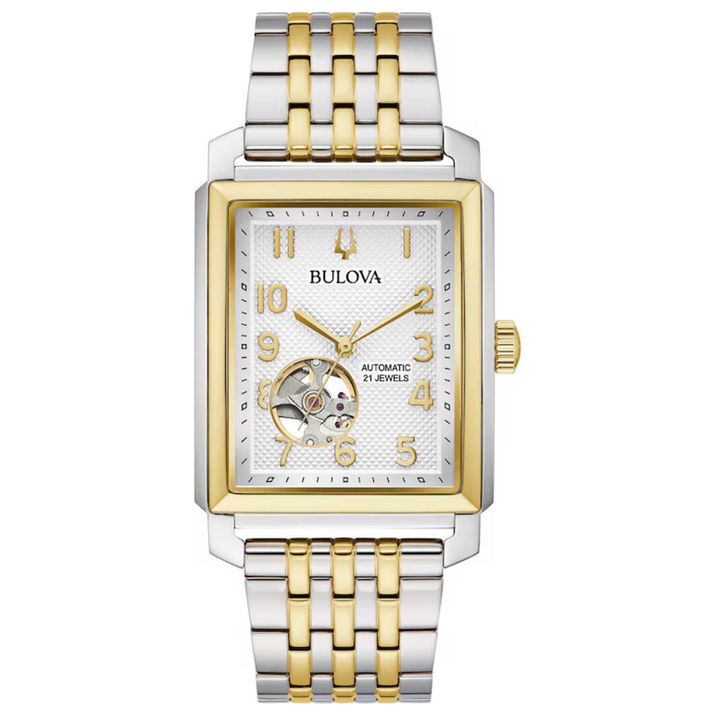 Front view of Bulova Sutton Men's Automatic Watch 98A308