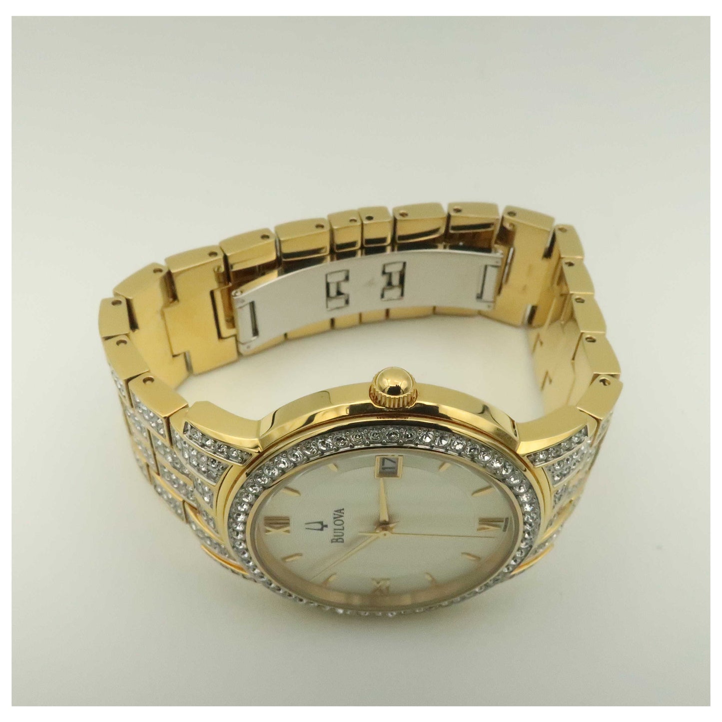 Bulova Crystal Men's Japanese Quartz (Battery-Powered) Watch 98B009-PO - Image #8