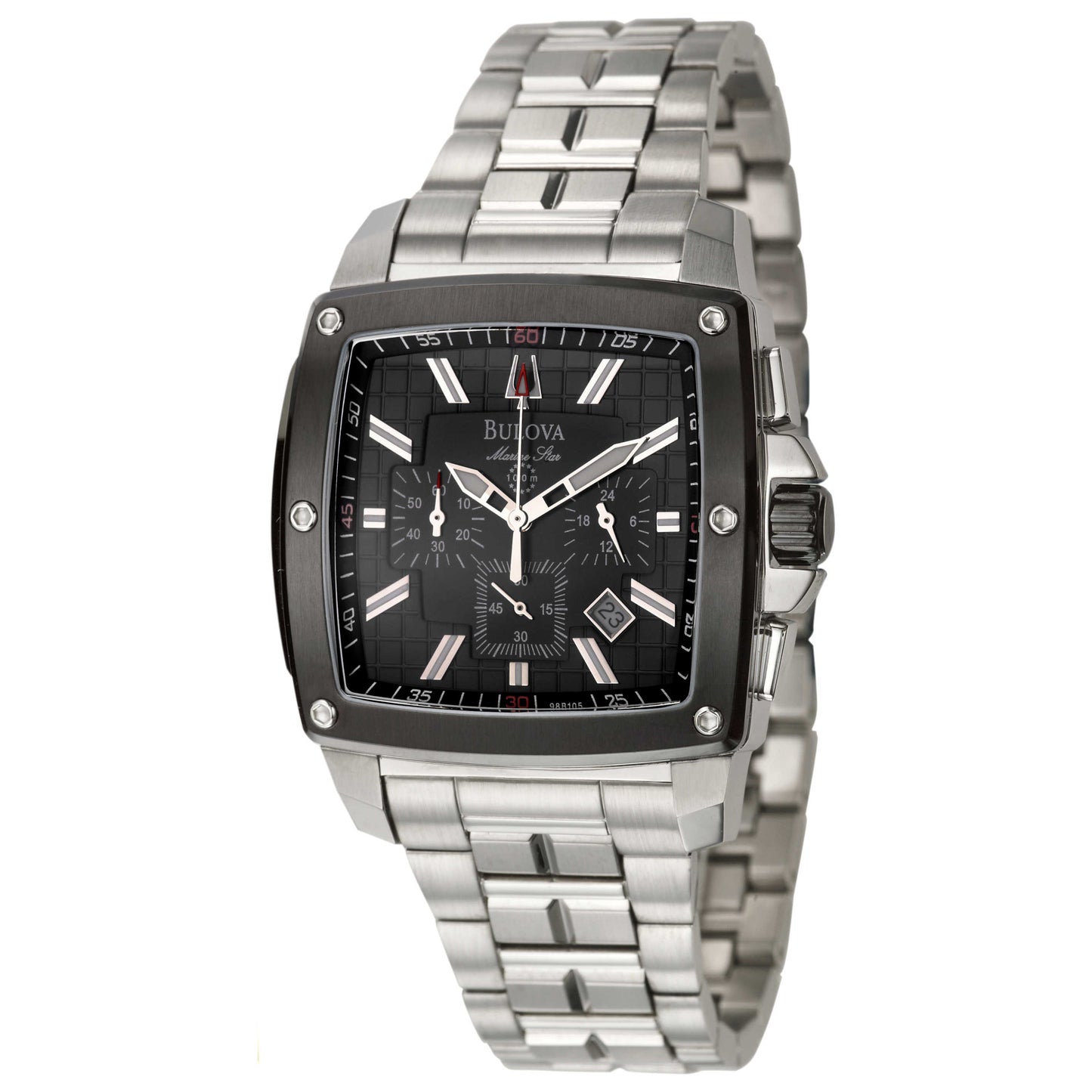 Front view of Bulova Marine Star Men's Quartz Watch 98B105