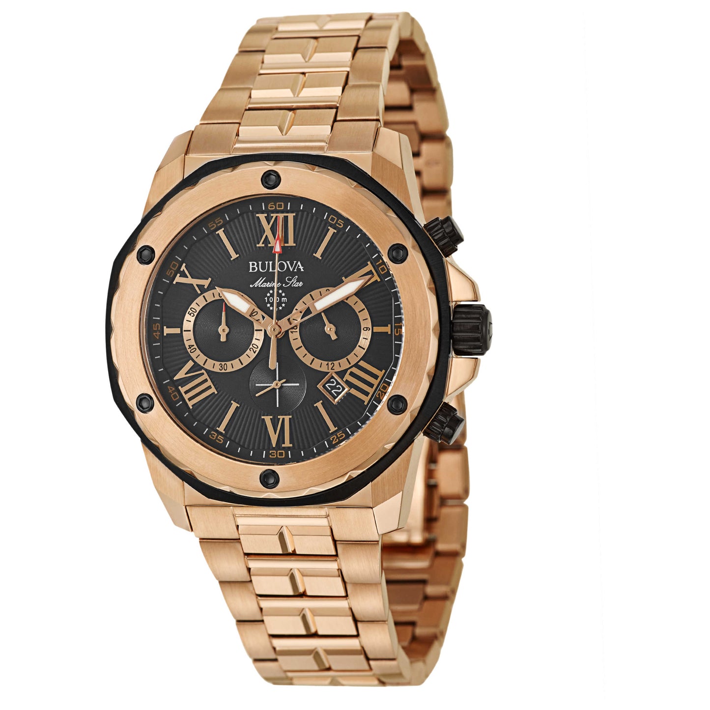 Front view of Bulova Marine Star Men's Japanese Quartz (Battery-Powered) Watch 98B115