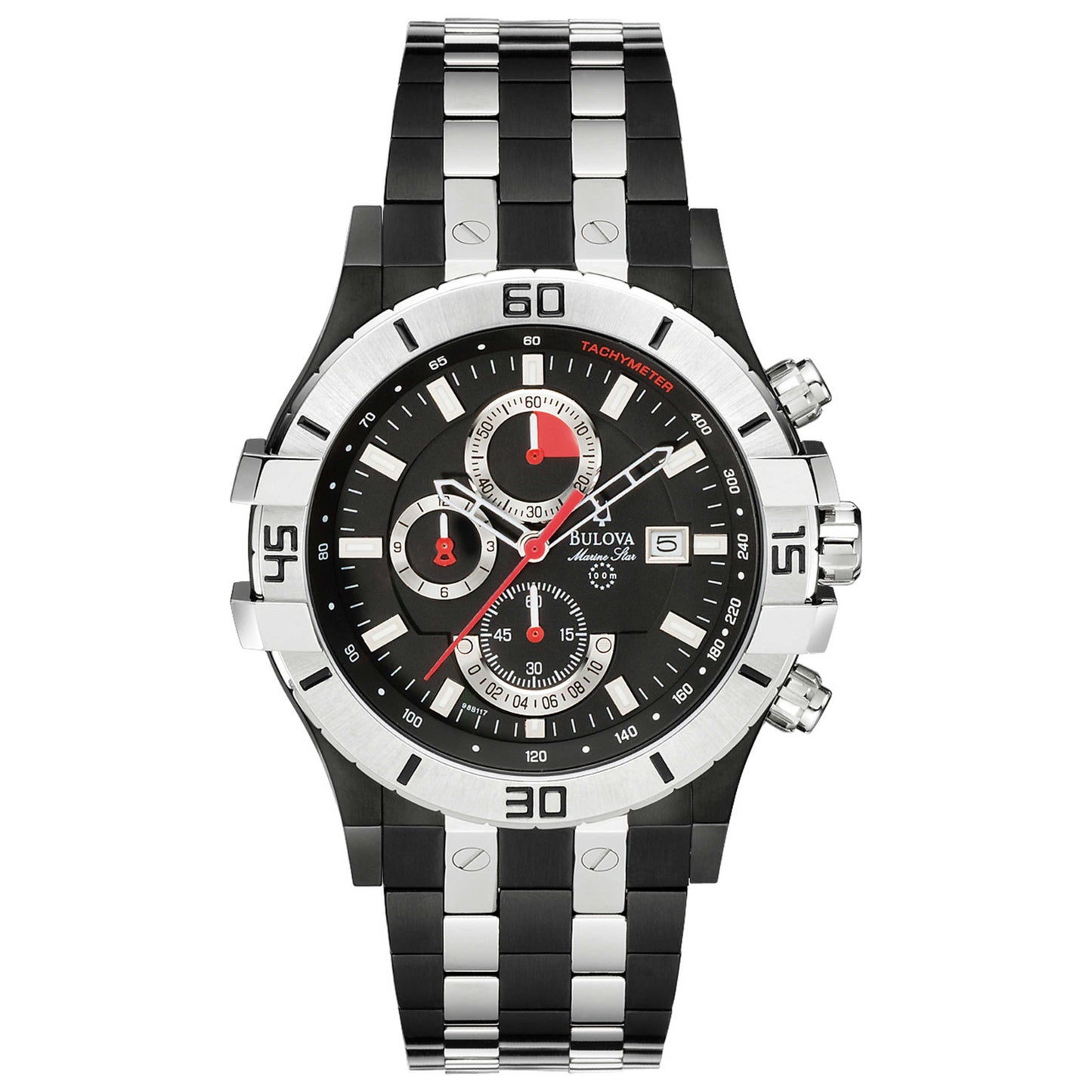 Front view of Bulova Marine Star Men's Japanese Quartz (Battery-Powered) Watch 98B117