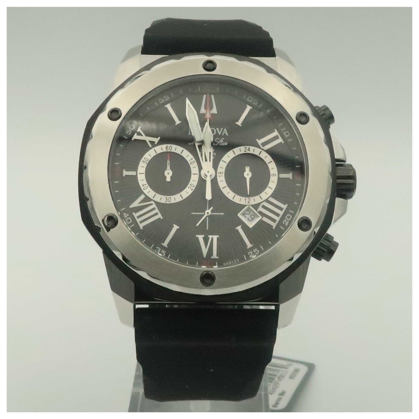 Front view of Bulova Marine Star Men's Japanese Quartz (Battery-Powered) Watch 98B127-PO