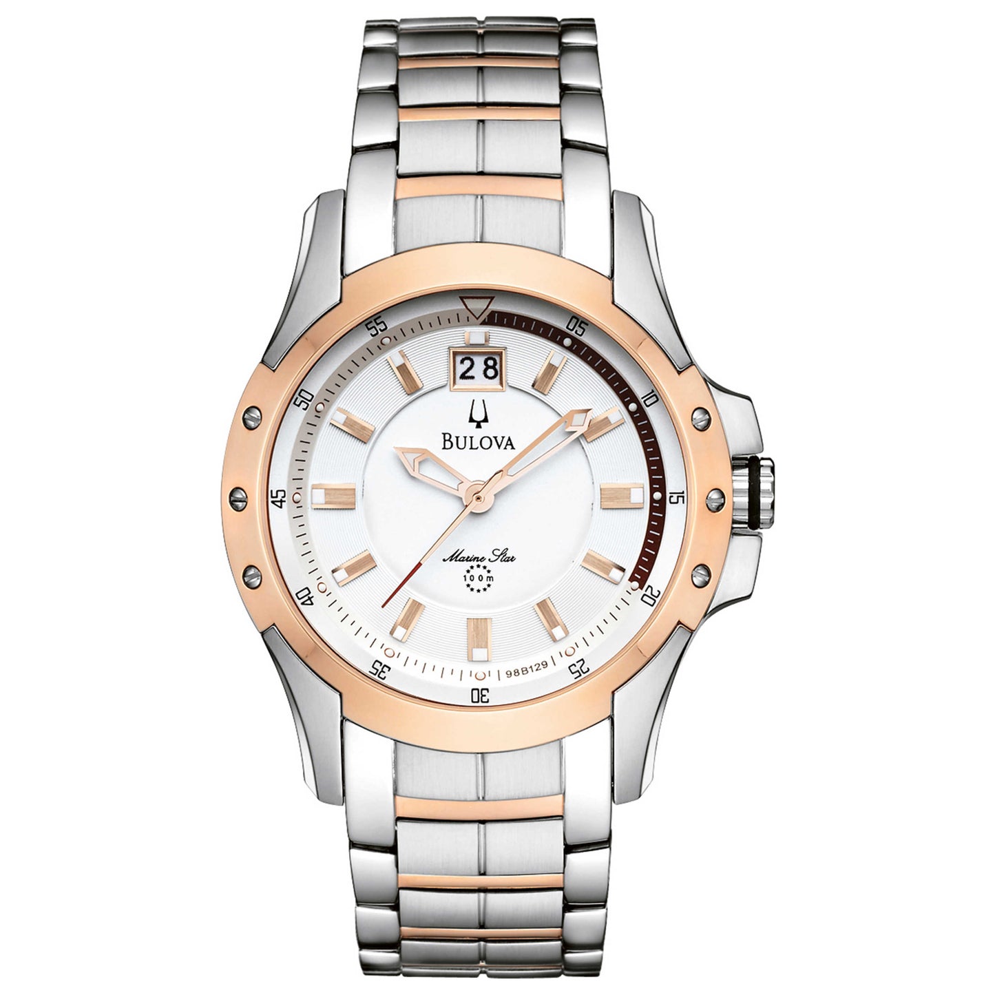 Front view of Bulova Marine Star Men's Japanese Quartz (Battery-Powered) Watch 98B129