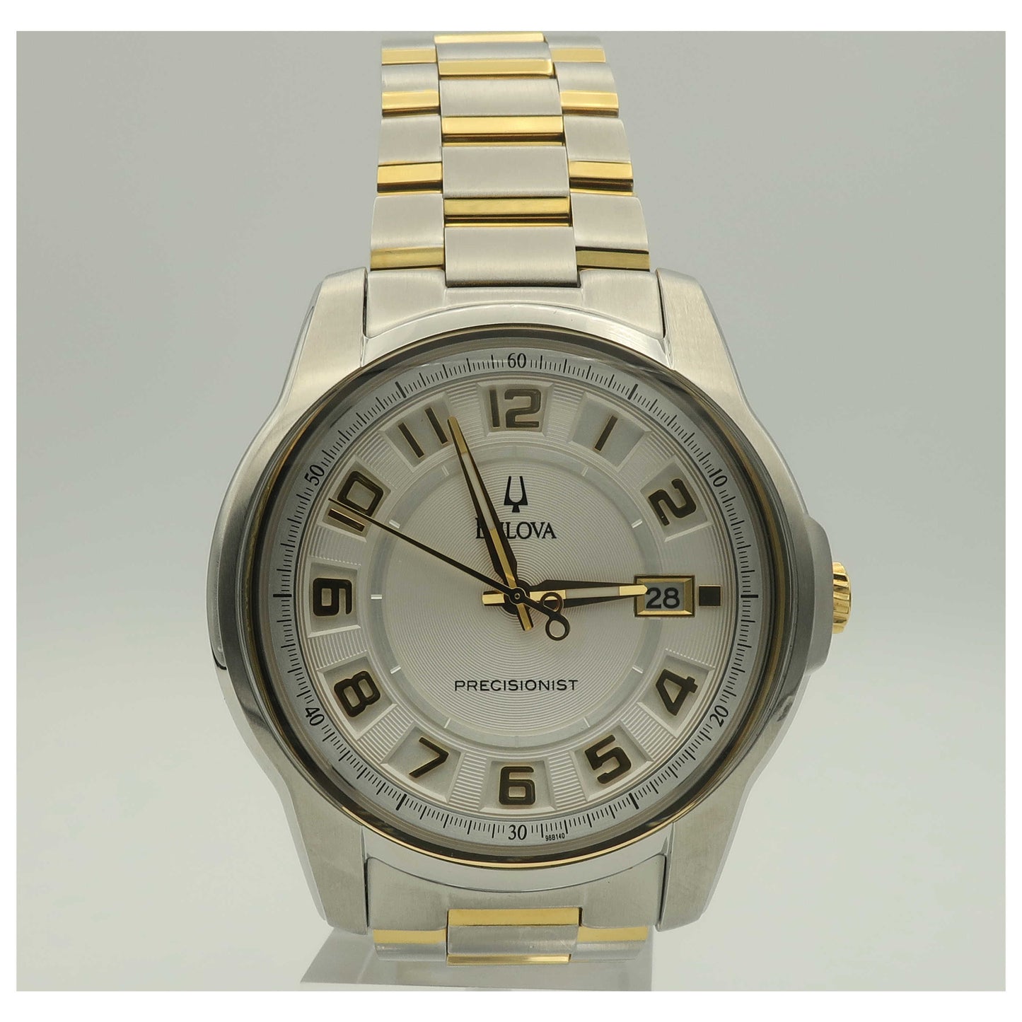 Front view of Bulova Precisionist Men's Japanese Quartz (Battery-Powered) Watch 98B140-SDV