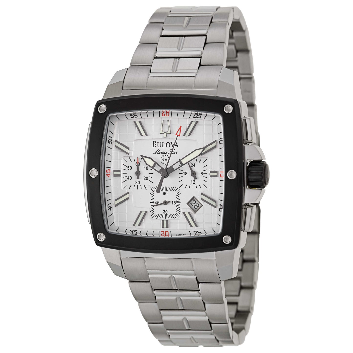 Front view of Bulova Marine Star Men's Quartz Watch 98B146