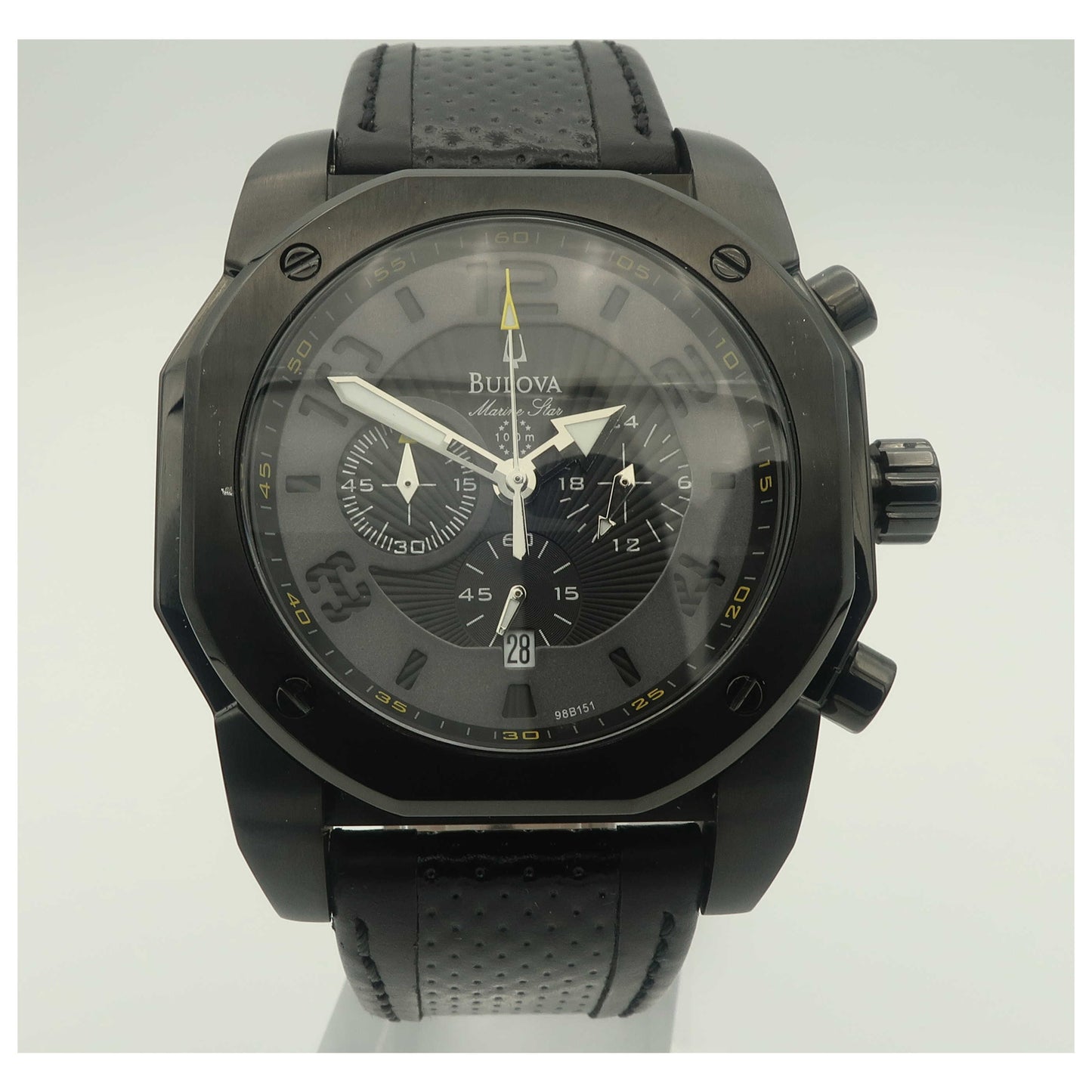 Front view of Bulova Marine Star Men's Quartz Watch 98B151-PO