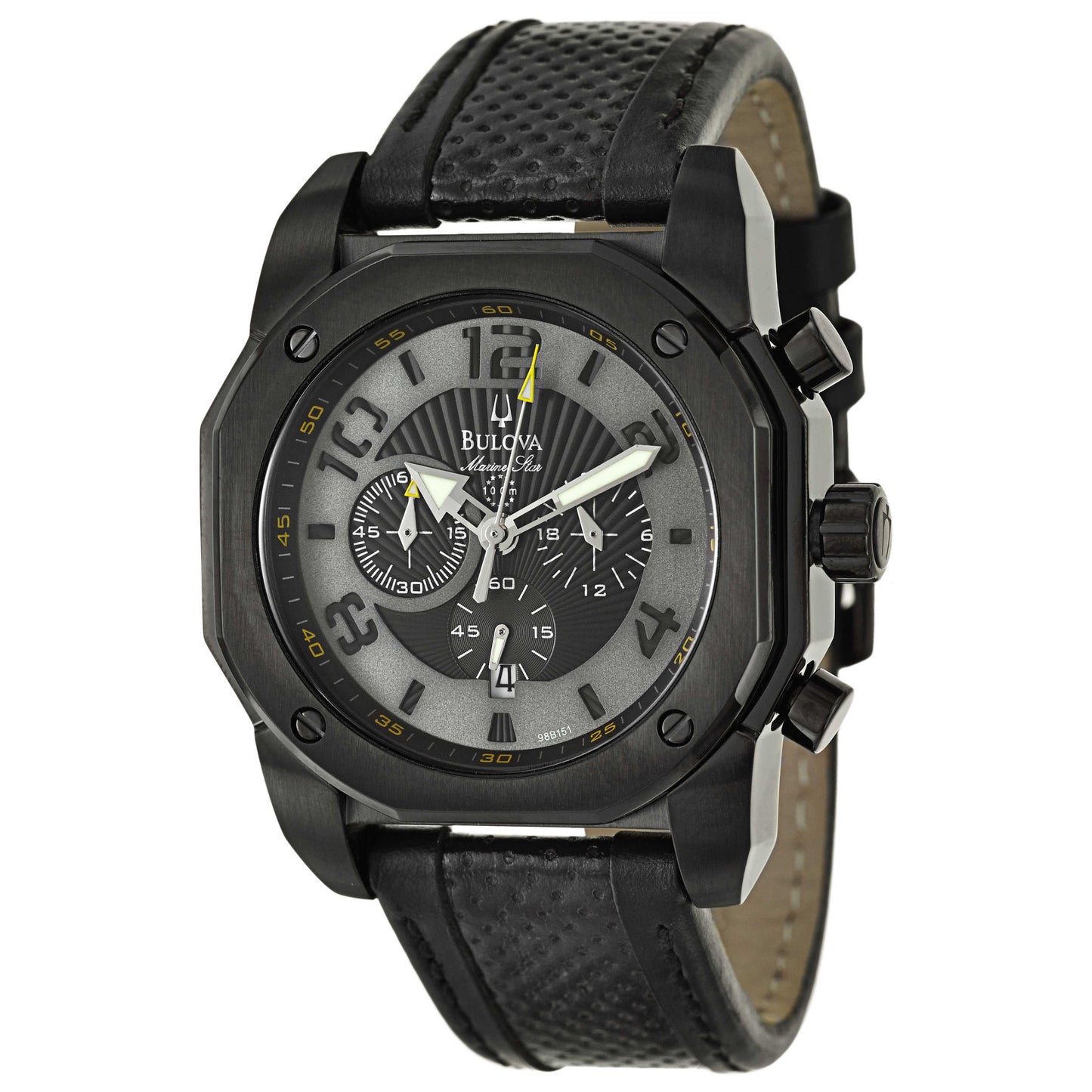 Front view of Bulova Marine Star Men's Quartz Watch 98B151