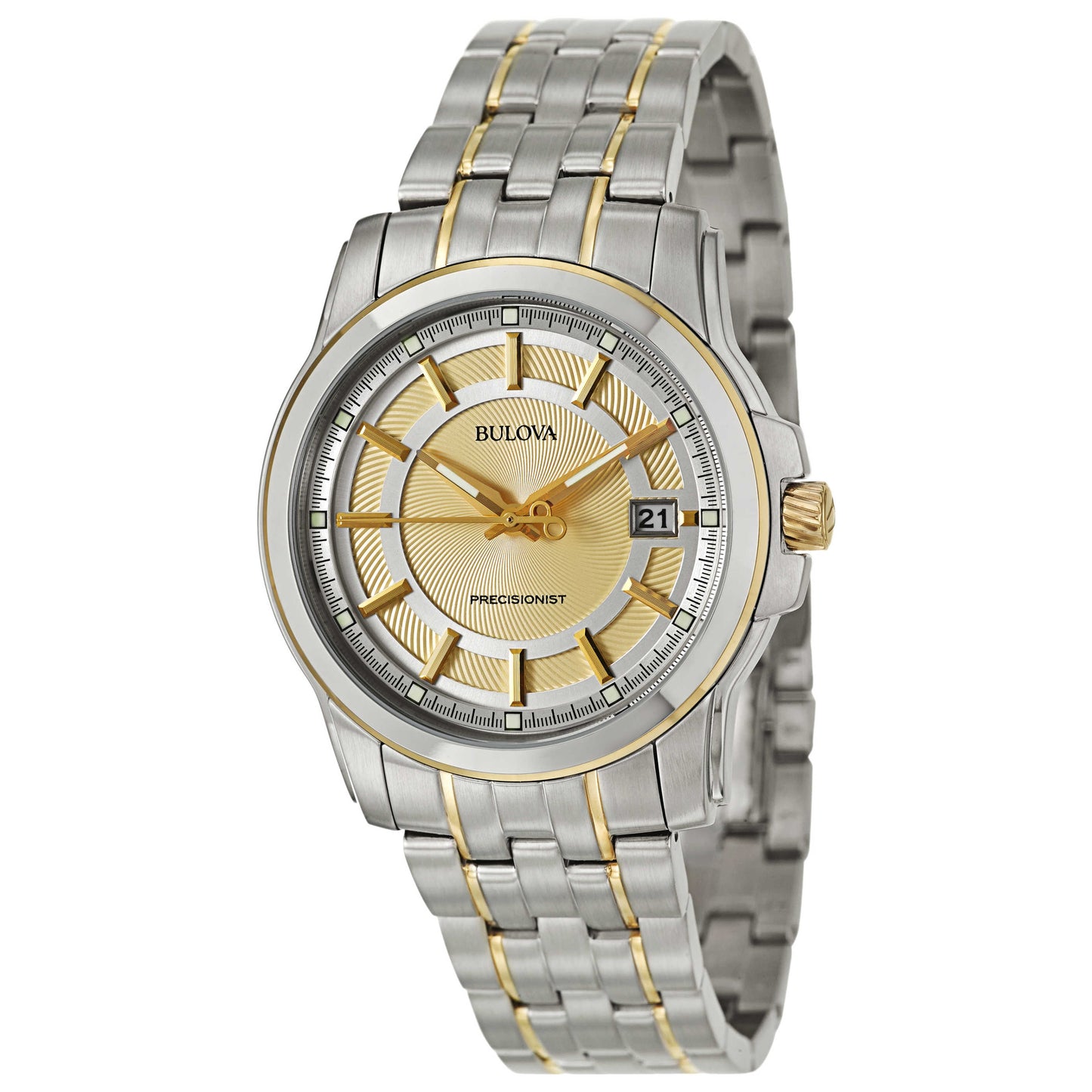 Front view of Bulova Precisionist Men's Japanese Quartz (Battery-Powered) Watch 98B156