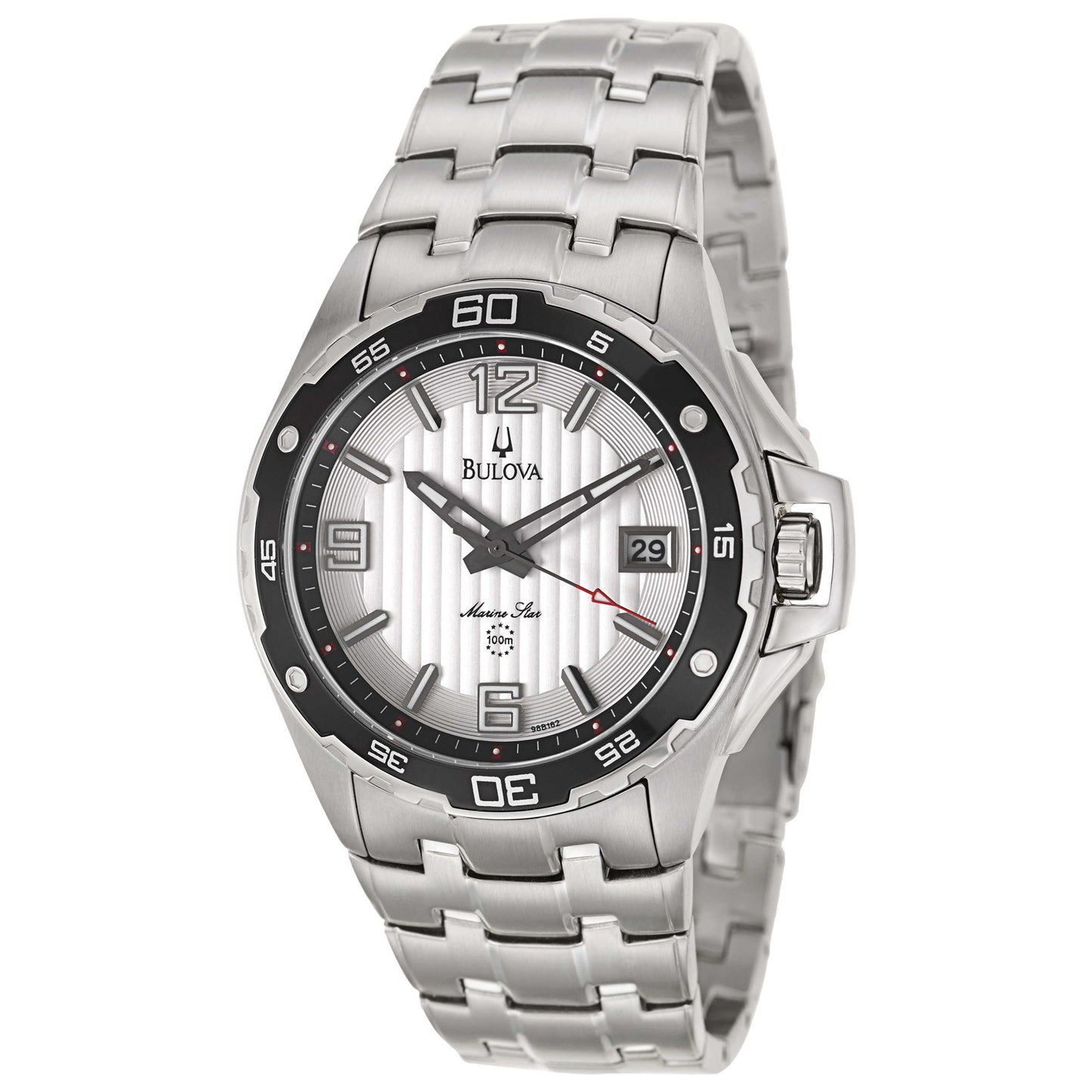 Front view of Bulova Marine Star Men's Quartz Watch 98B162