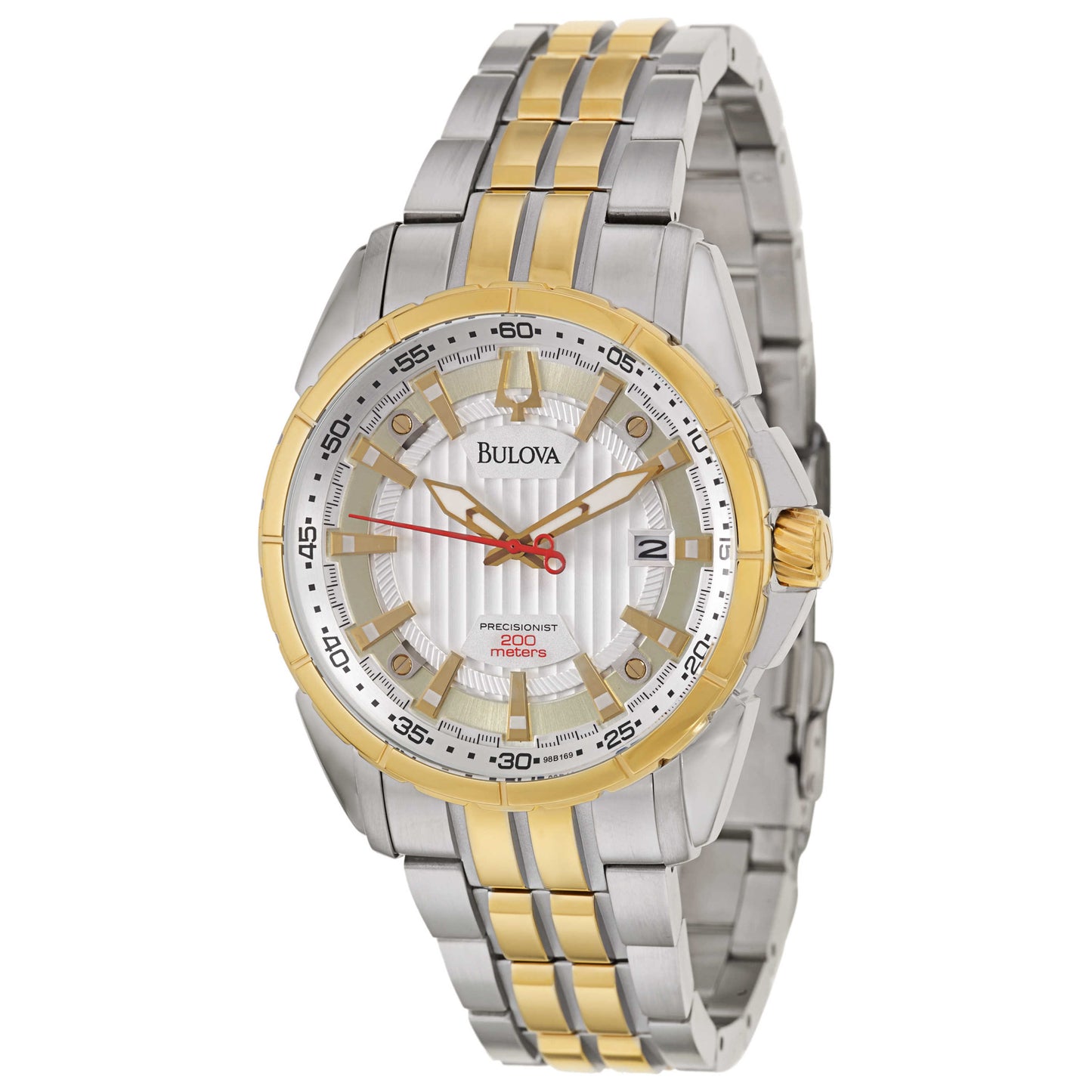 Front view of Bulova Precisionist Men's Japanese Quartz (Battery-Powered) Watch 98B169
