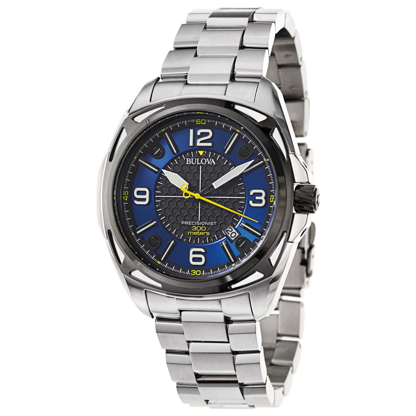 Front view of Bulova Precisionist Men's Japanese Quartz (Battery-Powered) Watch 98B224