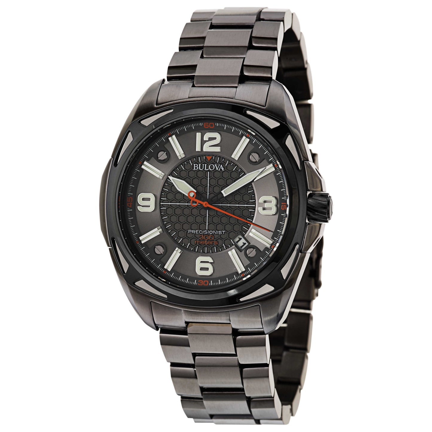 Front view of Bulova Precisionist Men's Japanese Quartz (Battery-Powered) Watch 98B225