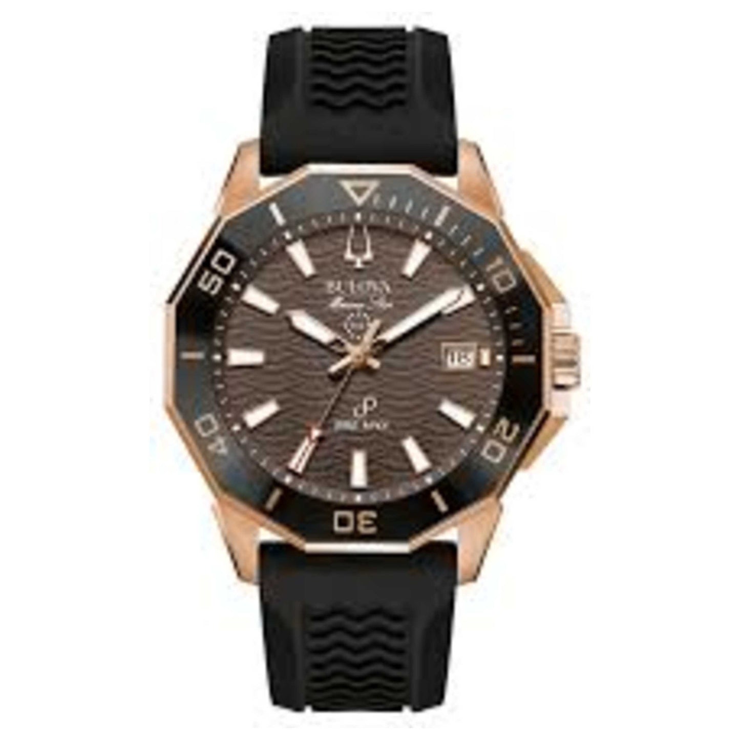 Front view of Bulova Marine Star Men's Quartz Watch 98B421