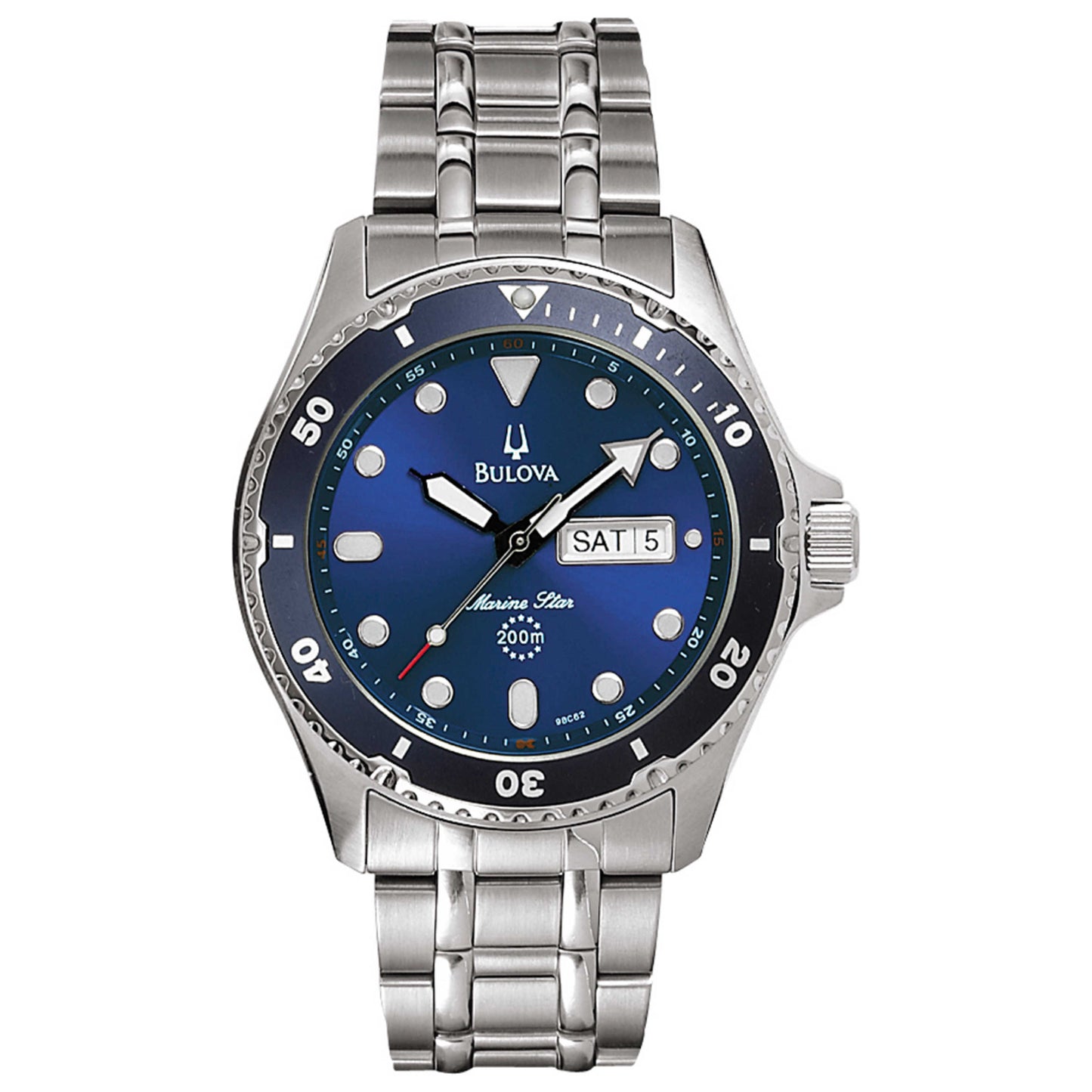 Front view of Bulova Marine Star Men's Quartz Watch 98C62