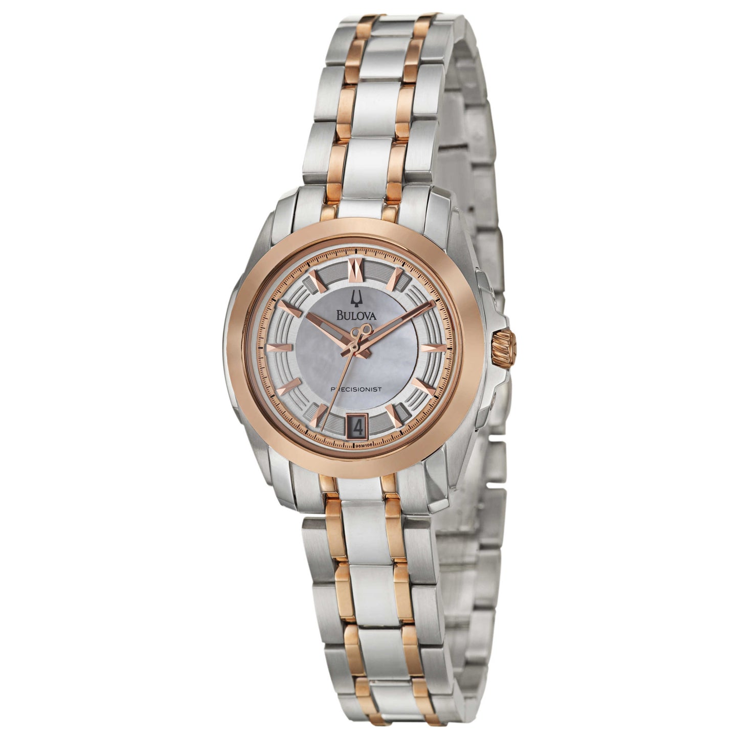 Front view of Bulova Precisionist Women's Japanese Quartz (Battery-Powered) Watch 98M106