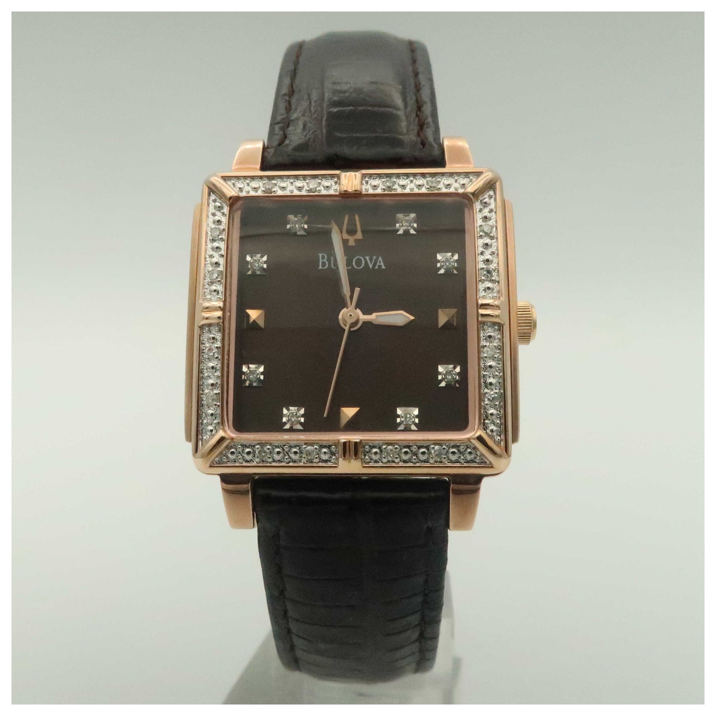 Front view of Bulova Diamonds Women's Quartz Watch 98R134-PO