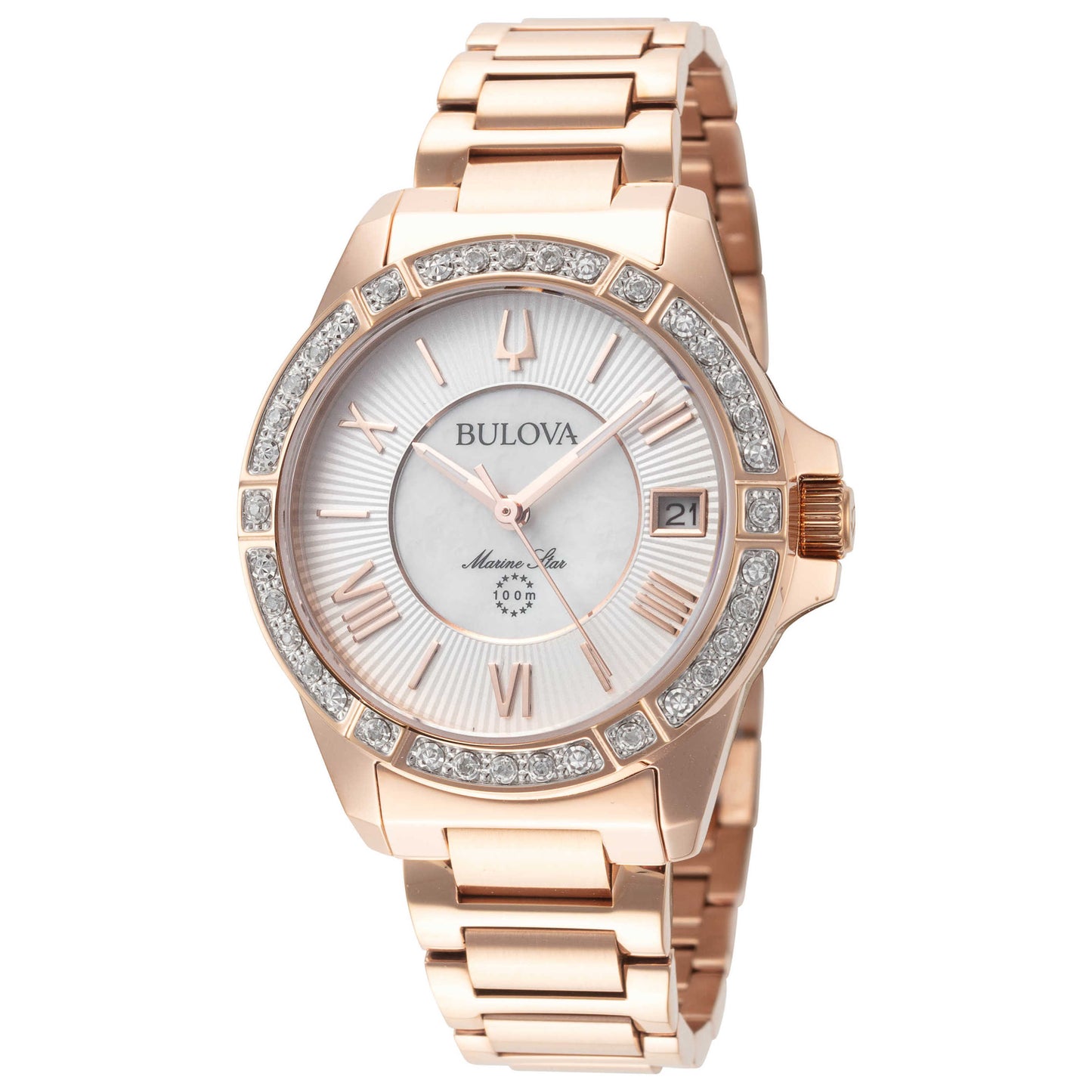 Front view of Bulova Marine Star Women's Quartz Watch 98R295