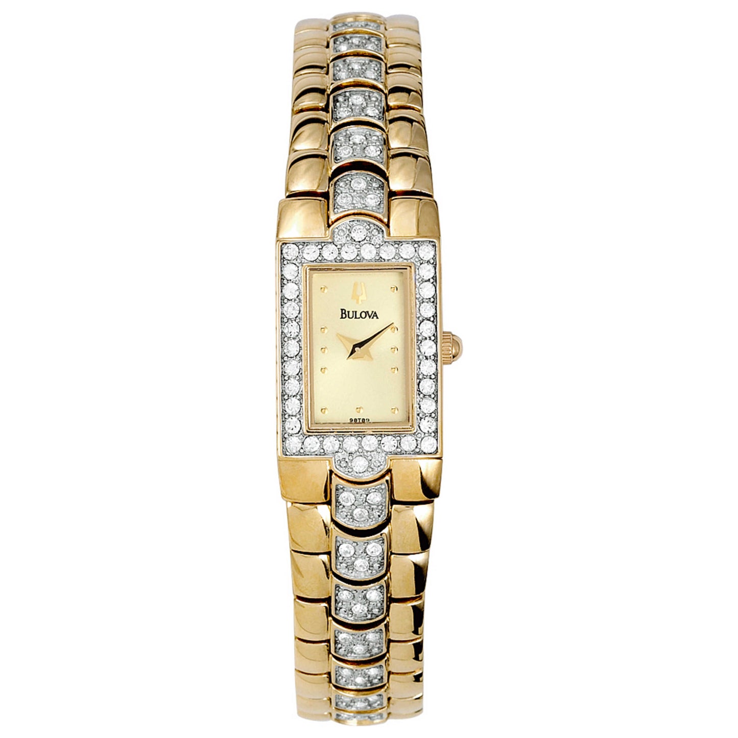 Front view of Bulova Crystal Women's Japanese Quartz (Battery-Powered) Watch 98T89