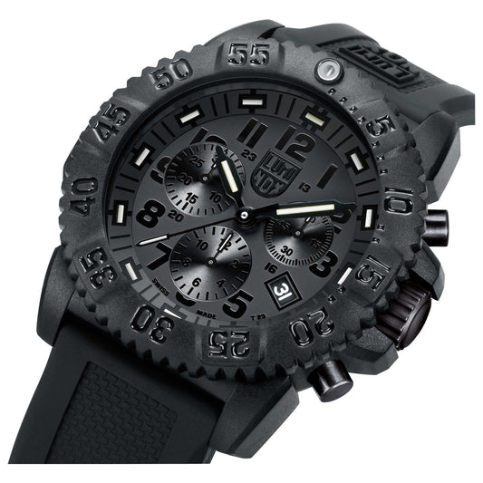 Right view of Luminox Navy SEAL Colormark Unisex Quartz Watch A-3081-BO