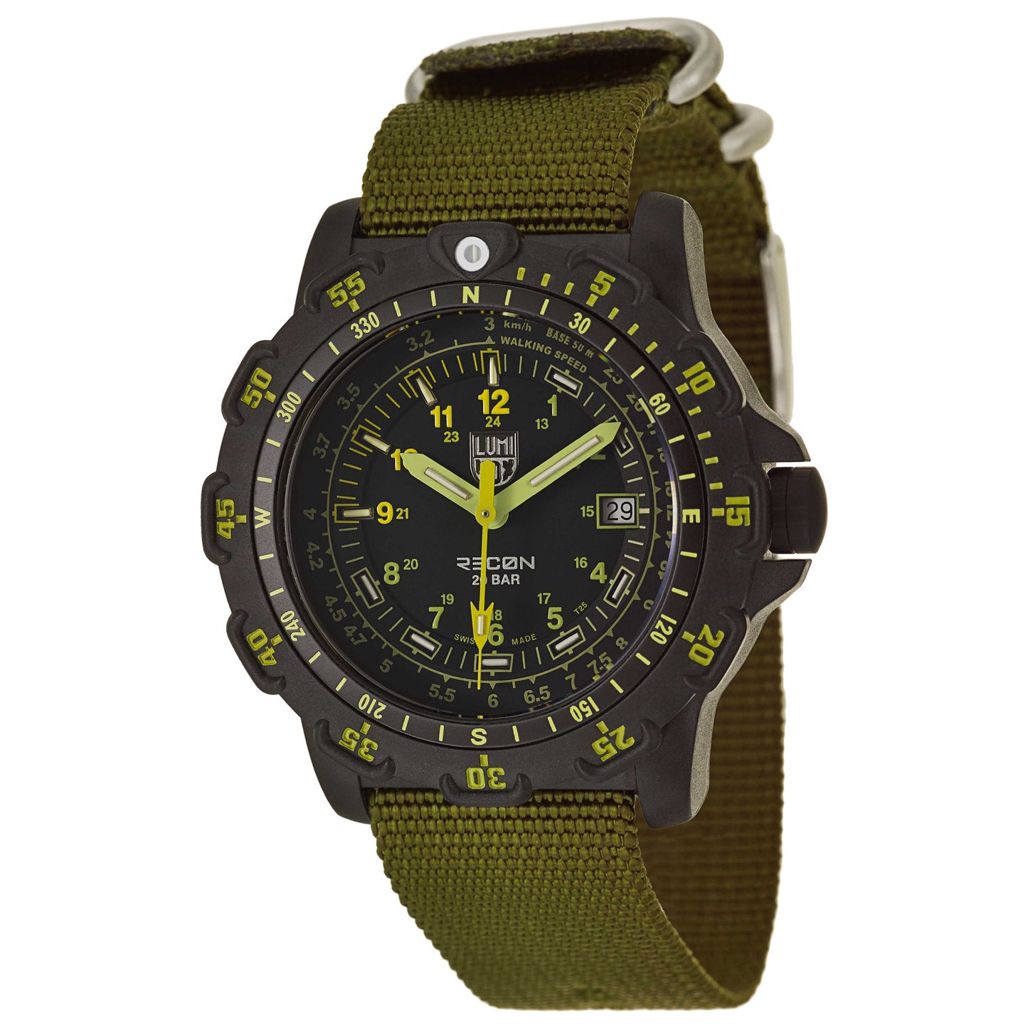 Front view of Luminox Recon Men's Swiss Quartz (Battery-Powered) Watch A-8825-KM