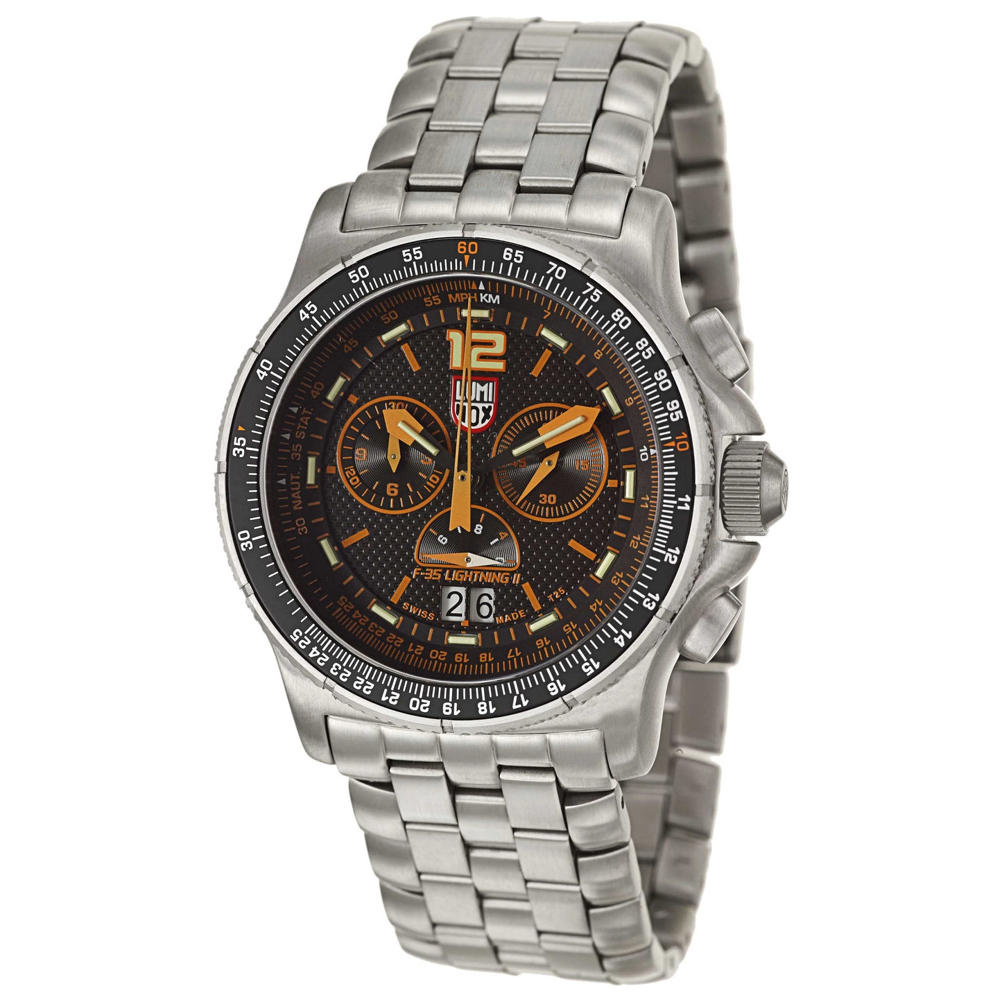 Front view of Luminox F-35 Lighting II Men's Swiss Quartz (Battery-Powered) Watch A-9382