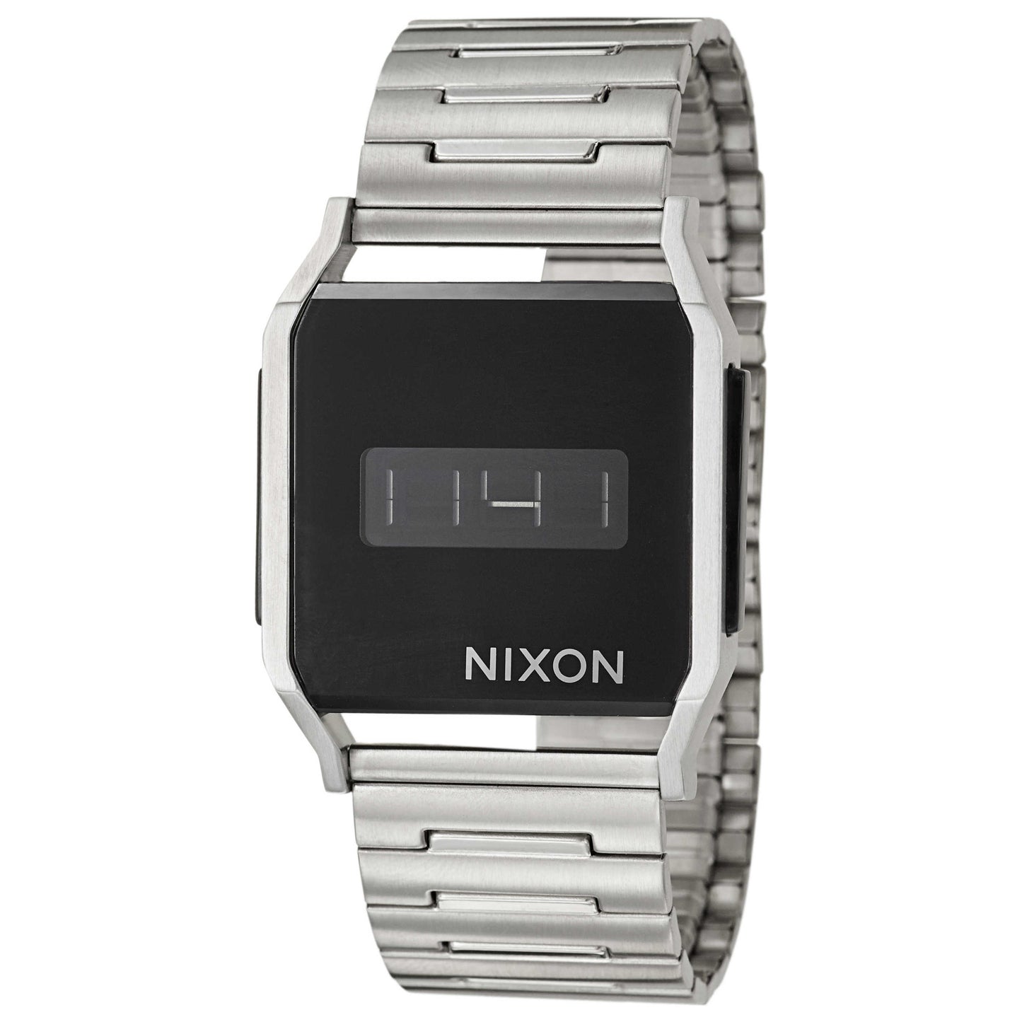 Front view of Nixon The Metal Atom Men's Quartz Watch A072000-00