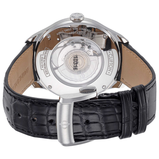 Back view of Baume and Mercier Clifton Men's Automatic Watch A10316