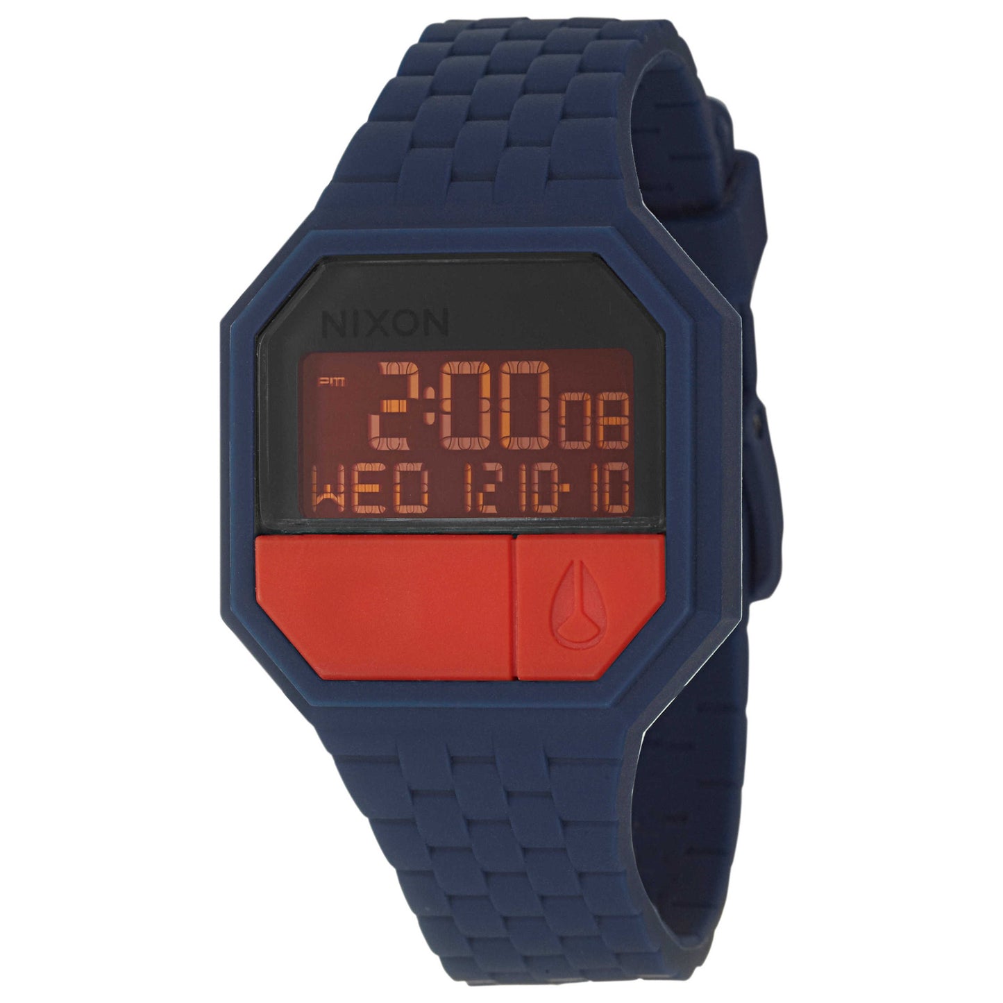 Front view of Nixon The Rubber Re-Run Men's Quartz Watch A169880-00