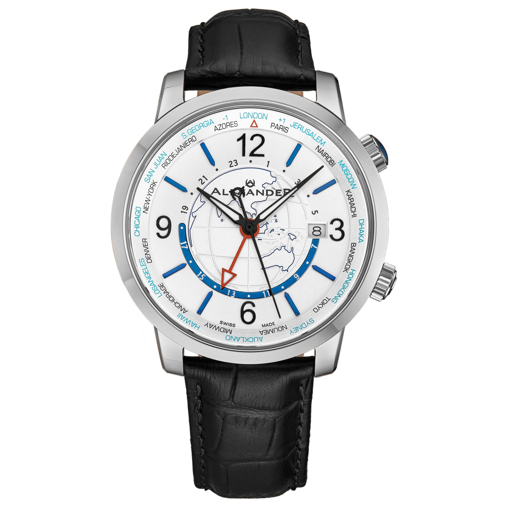 Front view of Alexander Heroic Men's Quartz Watch A171A-01