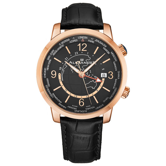 Front view of Alexander Heroic Men's Quartz Watch A171A-03