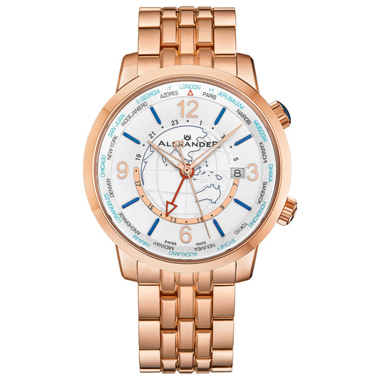 Front view of Alexander Heroic Men's Quartz Watch A171B-02