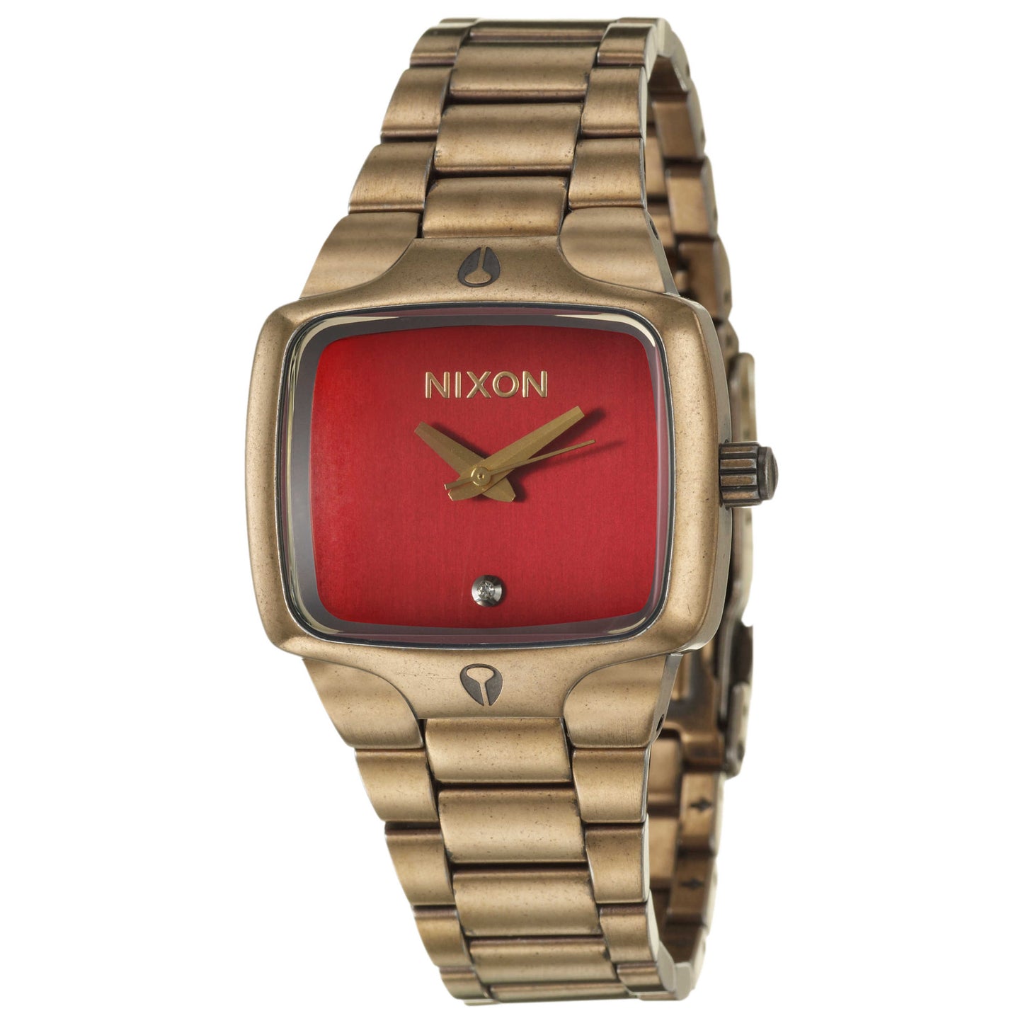 Front view of Nixon The Small Player Women's Japanese Quartz (Battery-Powered) Watch A300477-00