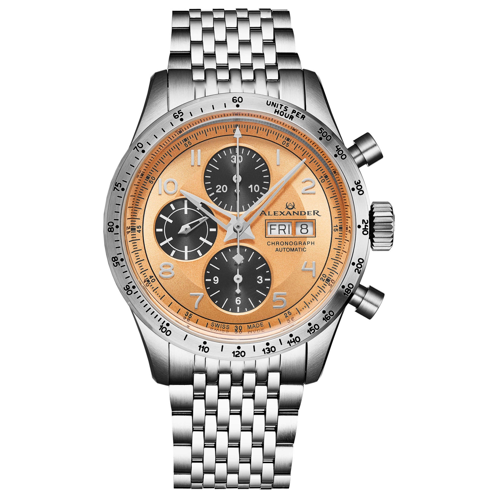 Front view of Alexander Vanquish Men's Automatic Watch A450-LE