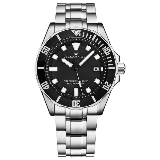 Front view of Alexander Vanquish Men's Quartz Watch A501B-01