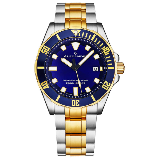 Front view of Alexander Vanquish Men's Quartz Watch A501B-03
