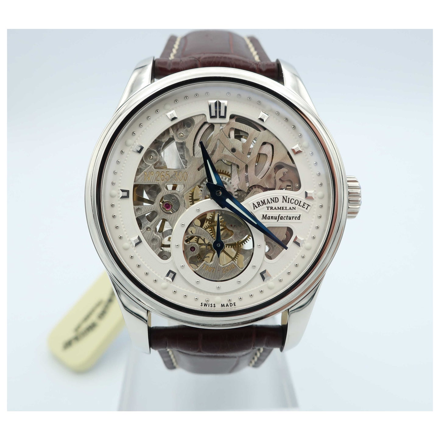 Front view of Armand Nicolet LR8 Men's Manual-Wind Watch A622AAA-AGP713MR2-SD