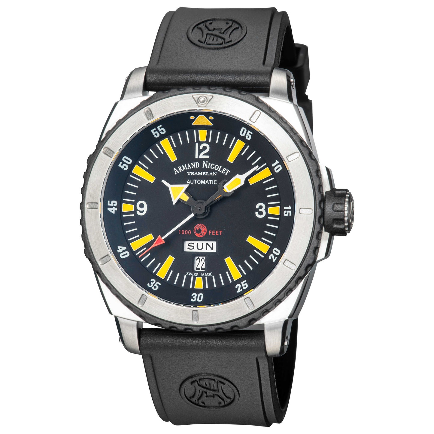 Front view of Armand Nicolet Analog Men's Watch A713MGN-NR-G9610