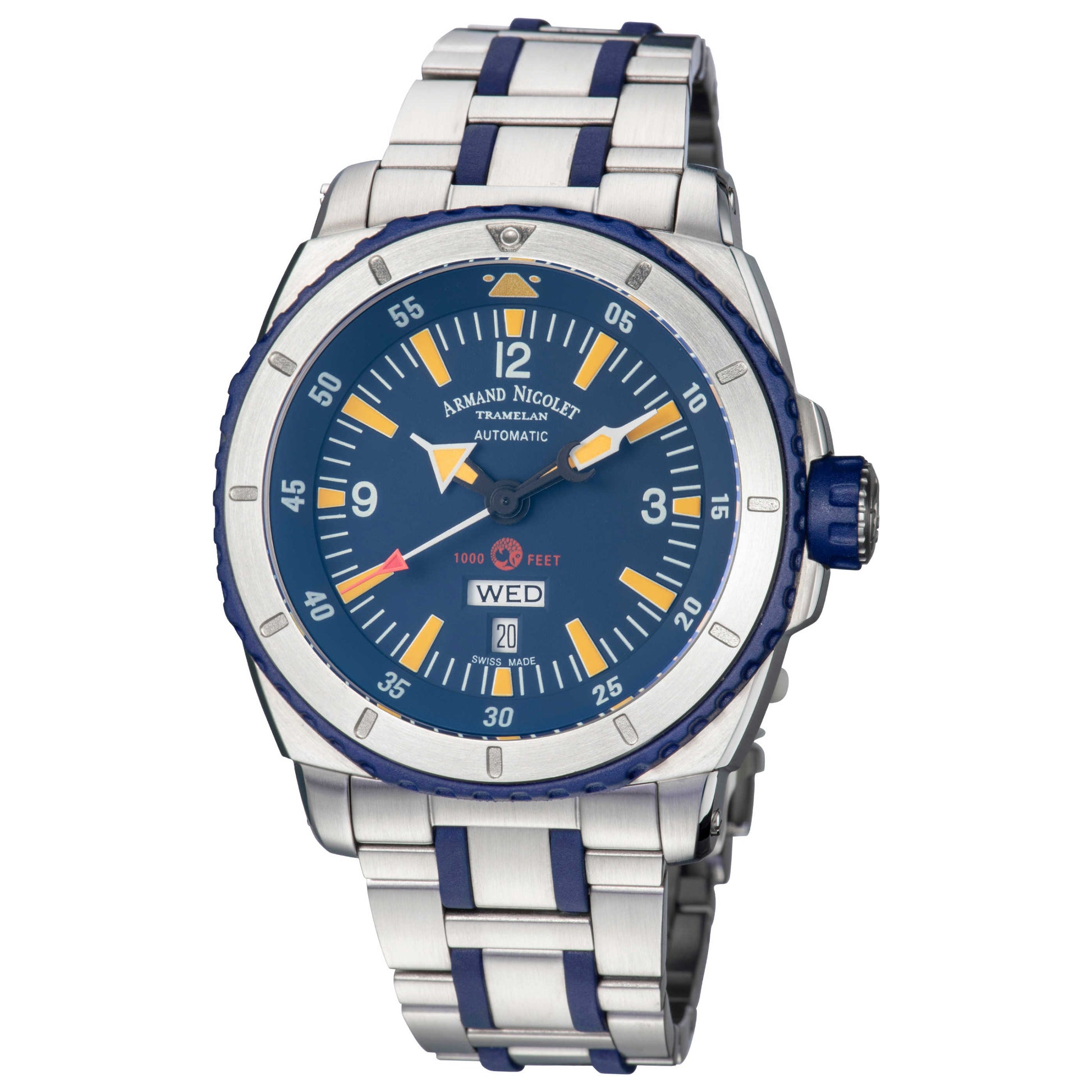Front view of Armand Nicolet Analog Men's Watch A713MGU-BU-MA4710GU