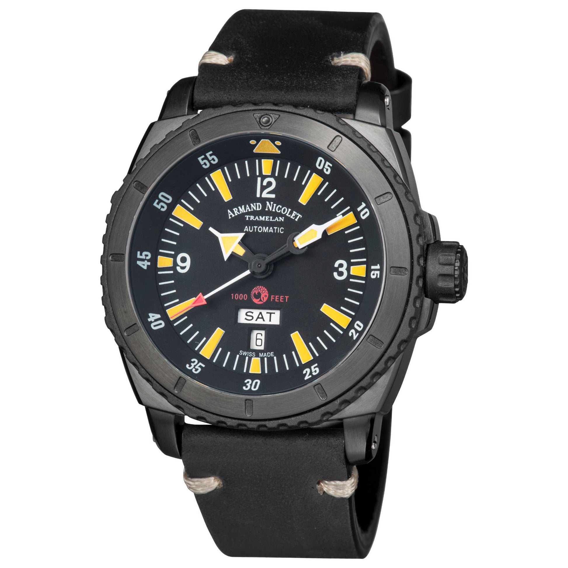 Front view of Armand Nicolet Analog Men's Watch A713MQN-NR-PK4140NR