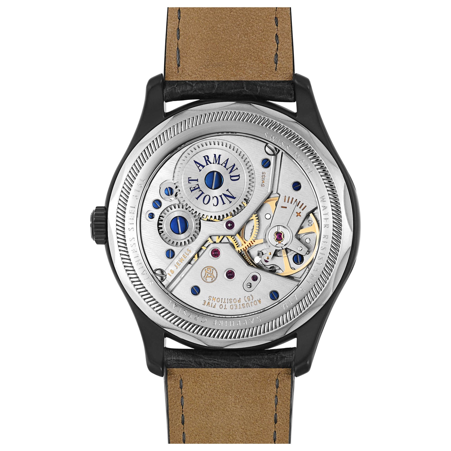 Armand Nicolet L14 Men's Manual-Wind Watch A750ANA-GR-P713GR2 - Image #2